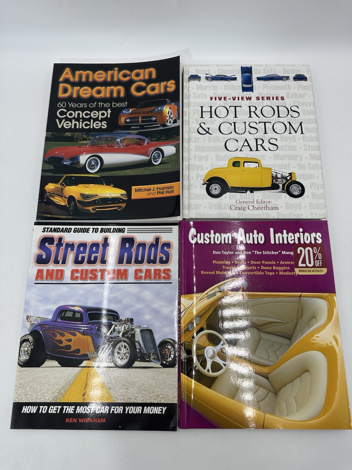 Custom Car Books Lot Of 4 Custom Interiors American Dream Cars Hot Rods Street