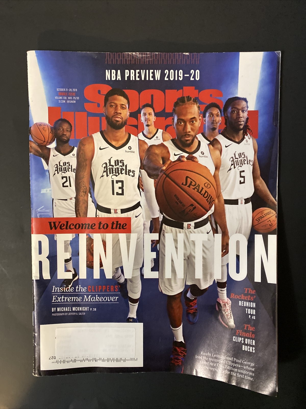 Sports Illustrated Mag LA Clippers The Finals October 21-28, 2019 102 PAGES
