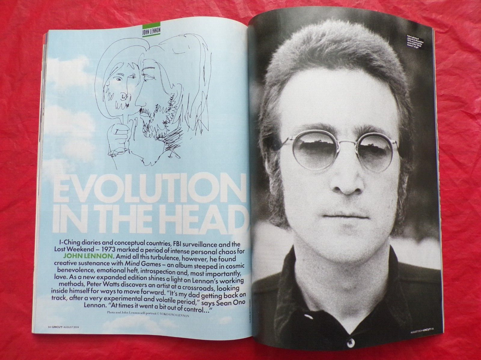 JOHN LENNON YOKO ONO UNCUT COLLECTOR&rsquo;S COVER AUGUST 2024 MAGAZINE UNITED KINGDOM