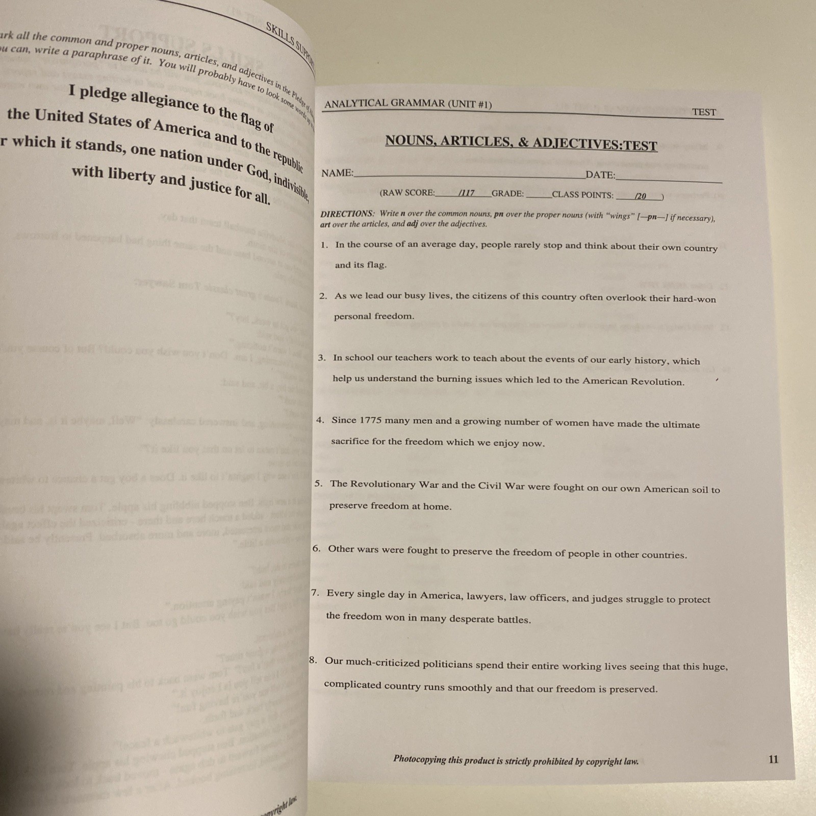 Analytical Grammar: A Systematic Approach to Language Mastery Student Workbook