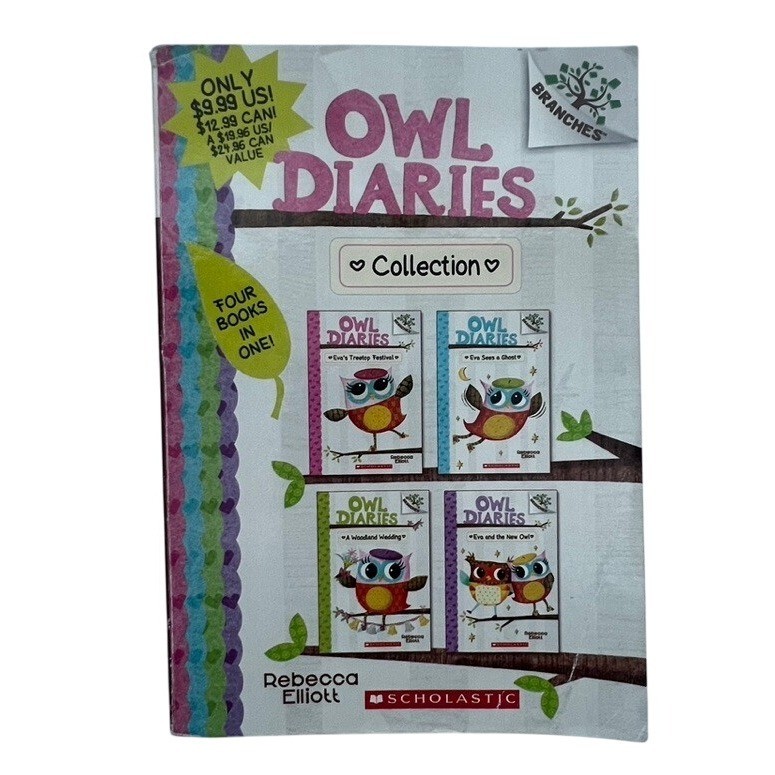 Owl Diaries Collection Rebecca Elliott Scholastic Four Books in One Early Reader