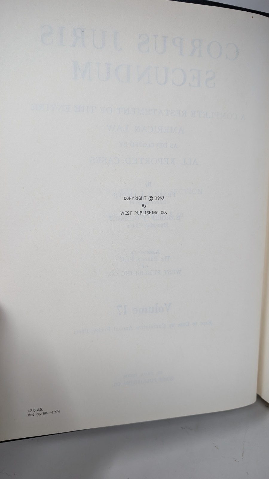 Corpus Juris Secundum Volume 17 & 17A – Contempt – Contracts – Contribute