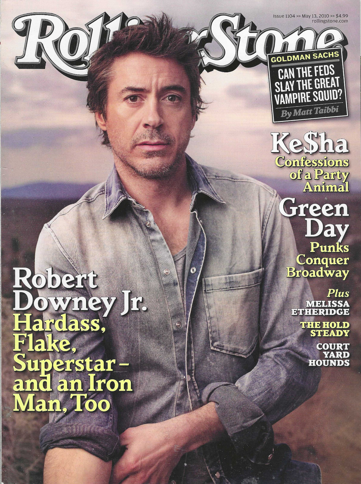 Rolling Stone (May &rsquo;10) – Robert Downey Jr, Green Day, Kesha, Hold Steady, more