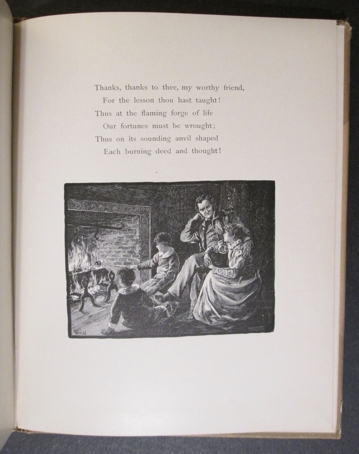 THE VILLAGE BLACKSMITH Henry Wadsworth Longfellow 1889 E.P. Dutton ~ Engravings