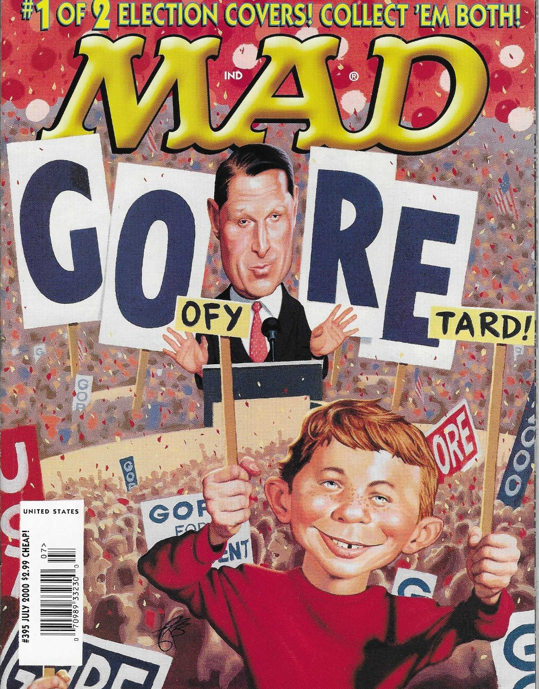 MAD Magazine Jul 2000 Al Gore Election Cover Spy Vs Spy Sports Night President