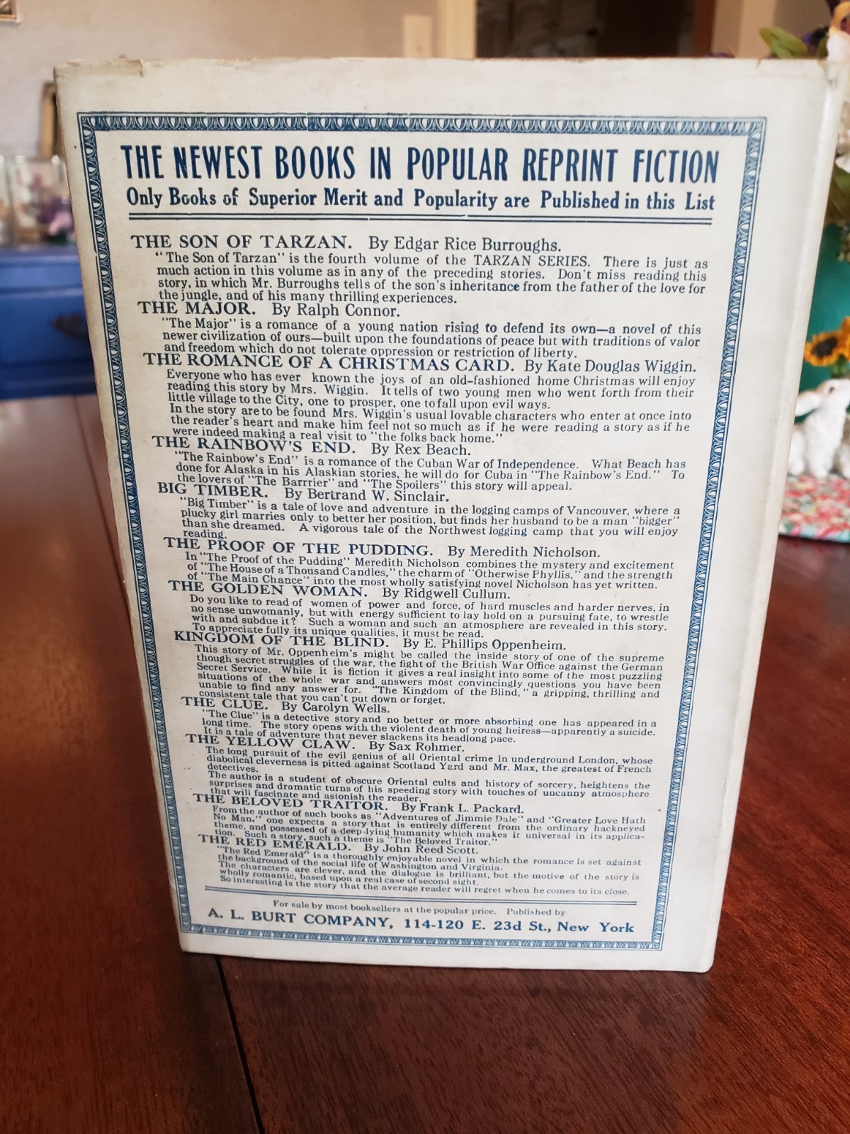 The Son of Tarzan by Edgar Rice Burroughs first A.L. Burt edition printing 1918