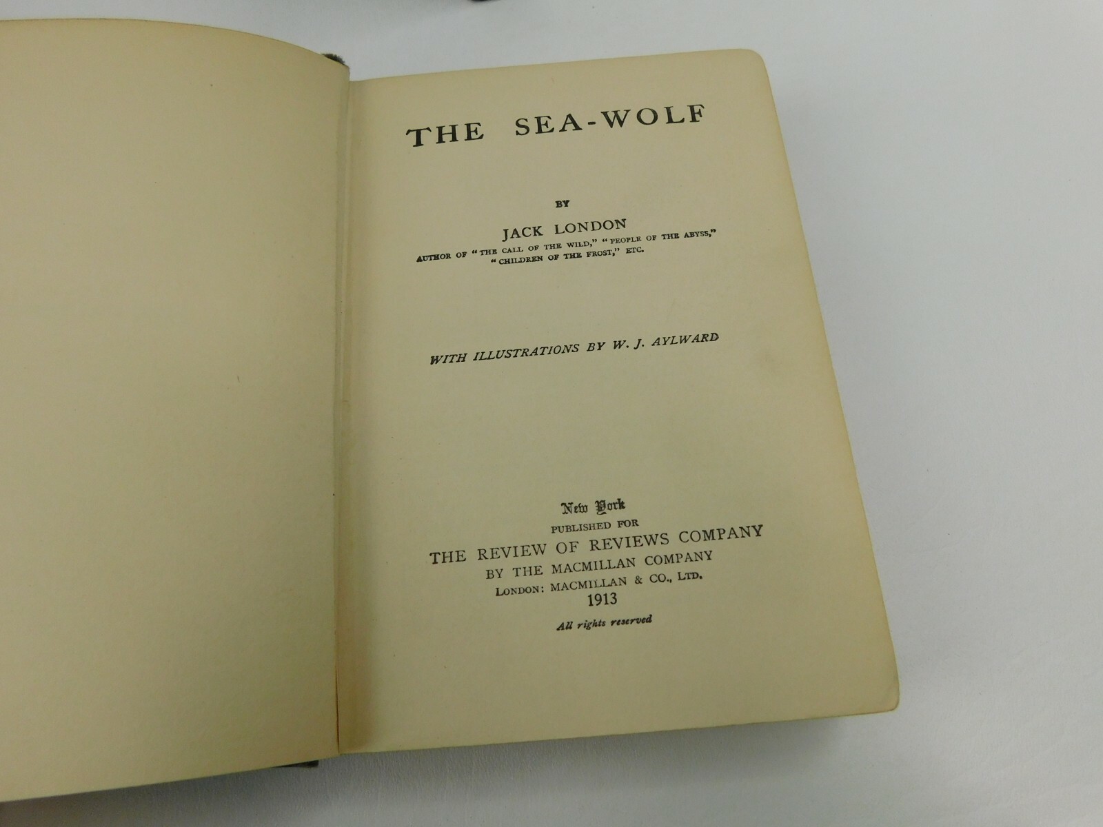 The Sea-Wolf 1912 Love Of Life 1919 JACK LONDON Authorized Edition 2 Set Books