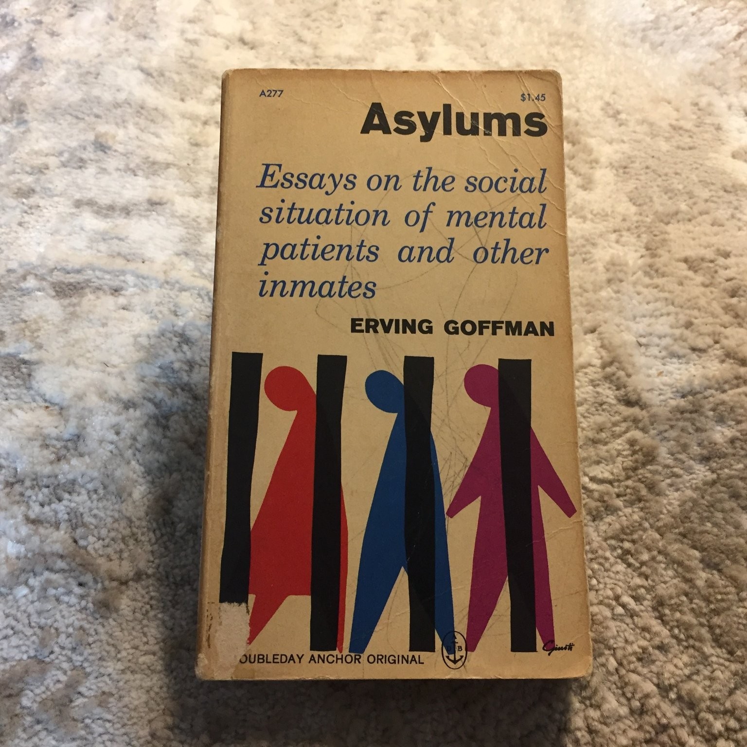 Asylums Erving Goffman 1961 Anchor Books Sociology Mental Health Paperback