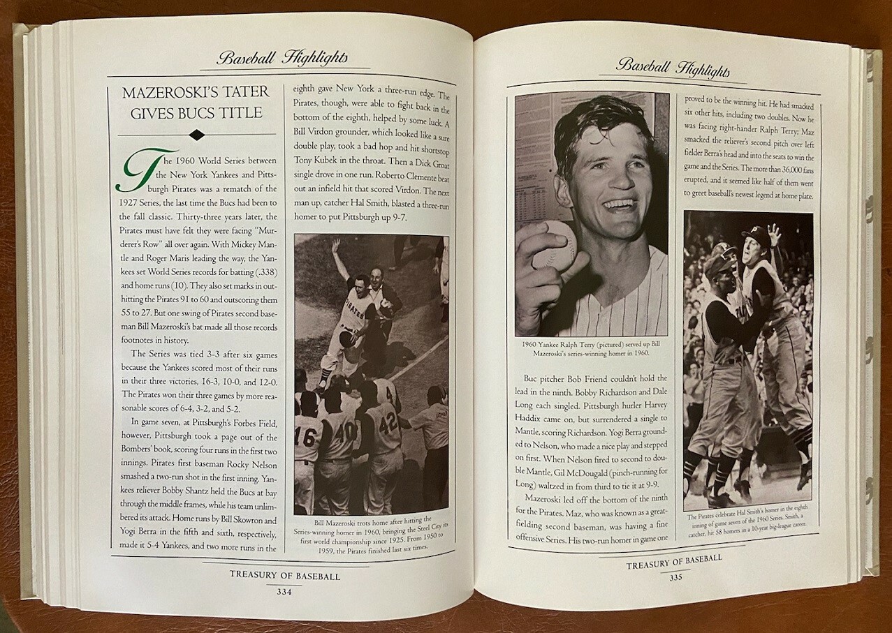Treasury of Baseball: A Celebration of America&rsquo;s Pastime! 608 Pages!