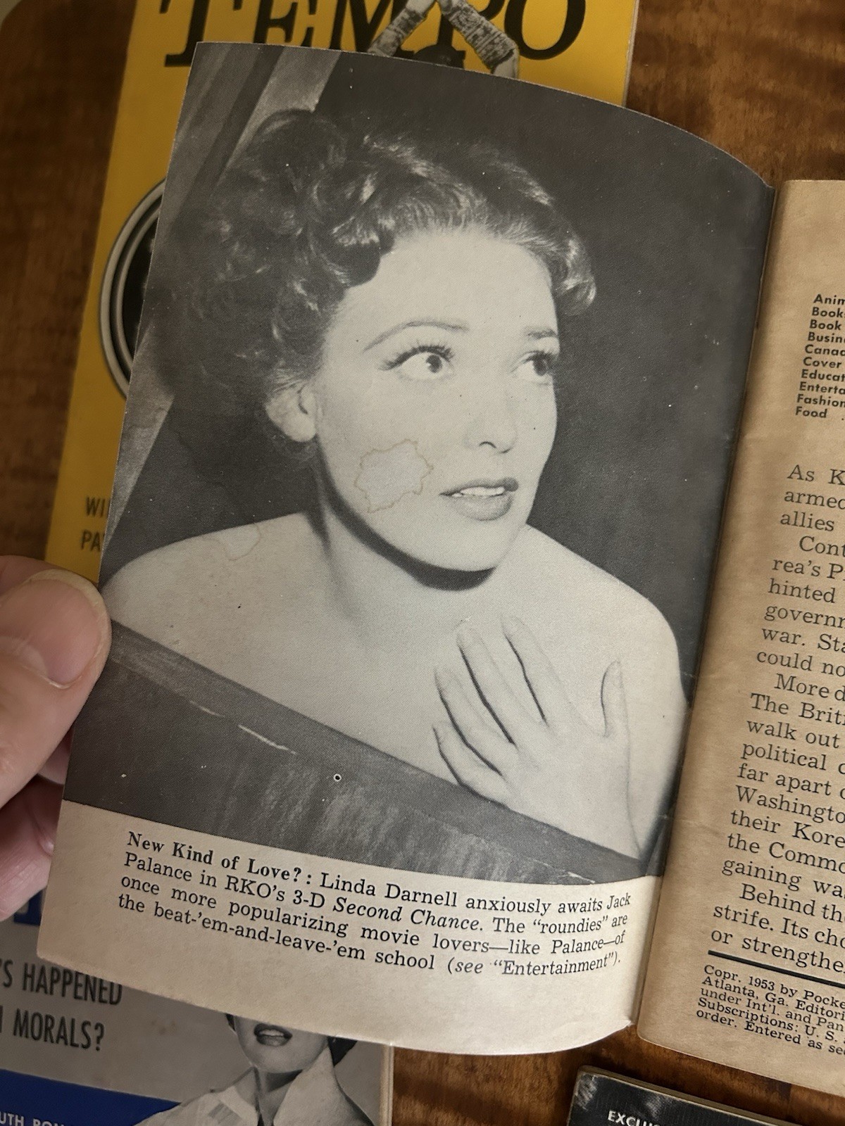 6 x 1950s Tempo Pocket Magazines News Tabloid Lot of 6 from 1953