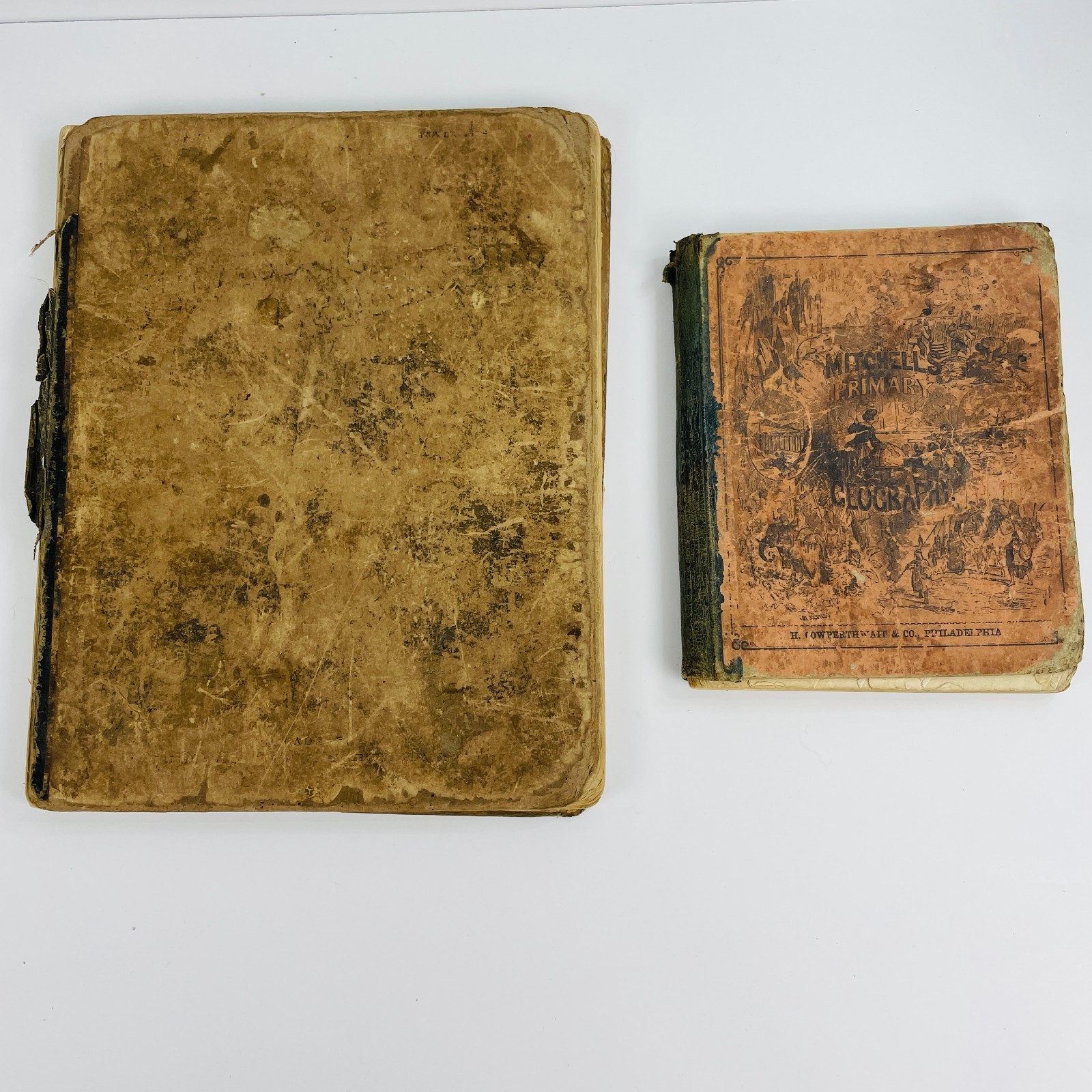 2 Antique Textbooks Mitchell&rsquo;s Geography 1845 Physical Geo Brocklesby 1874 Maps