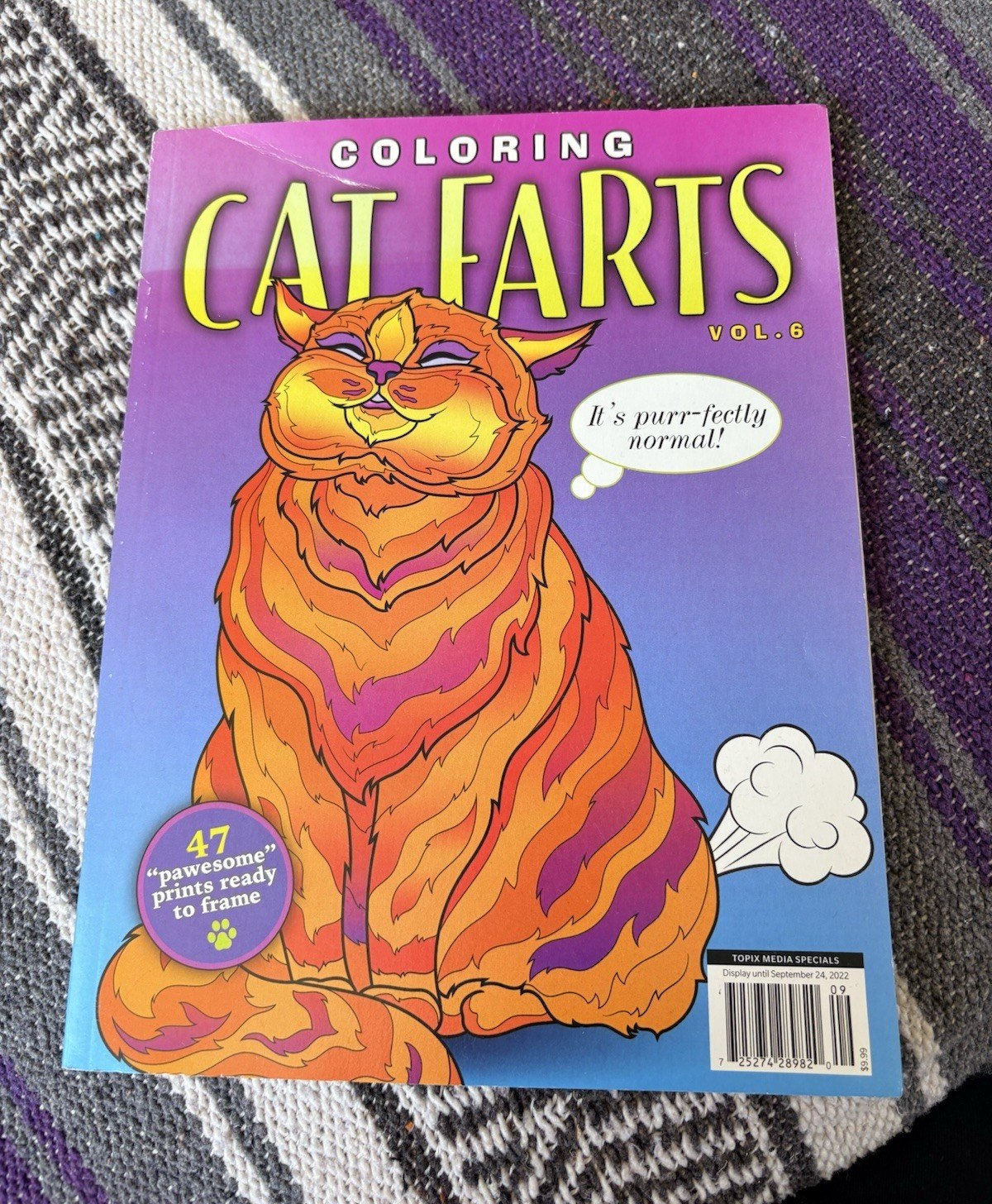 TopiX Media Coloring Cat Farts Vol. 6 Adult Humor Cats Coloring Book 2022