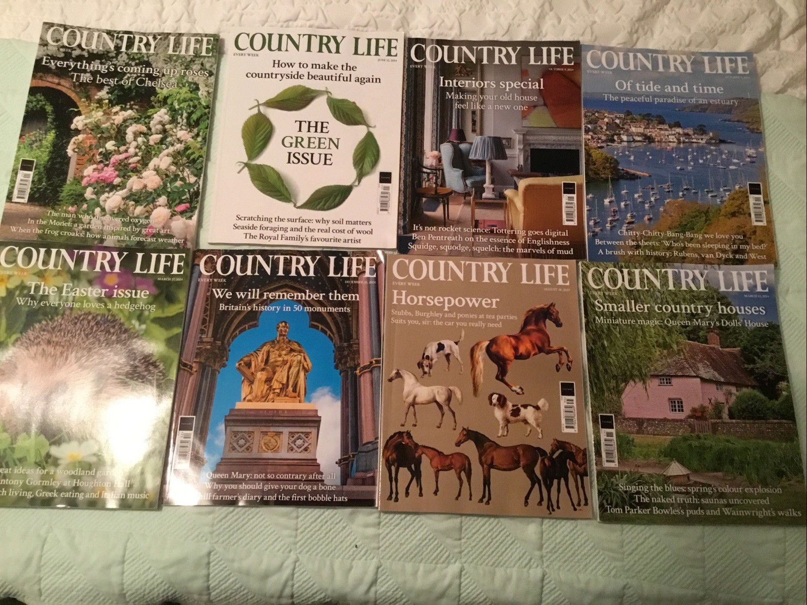 8 Country Life Magazine Bundle All 2024 In Very Good Condition