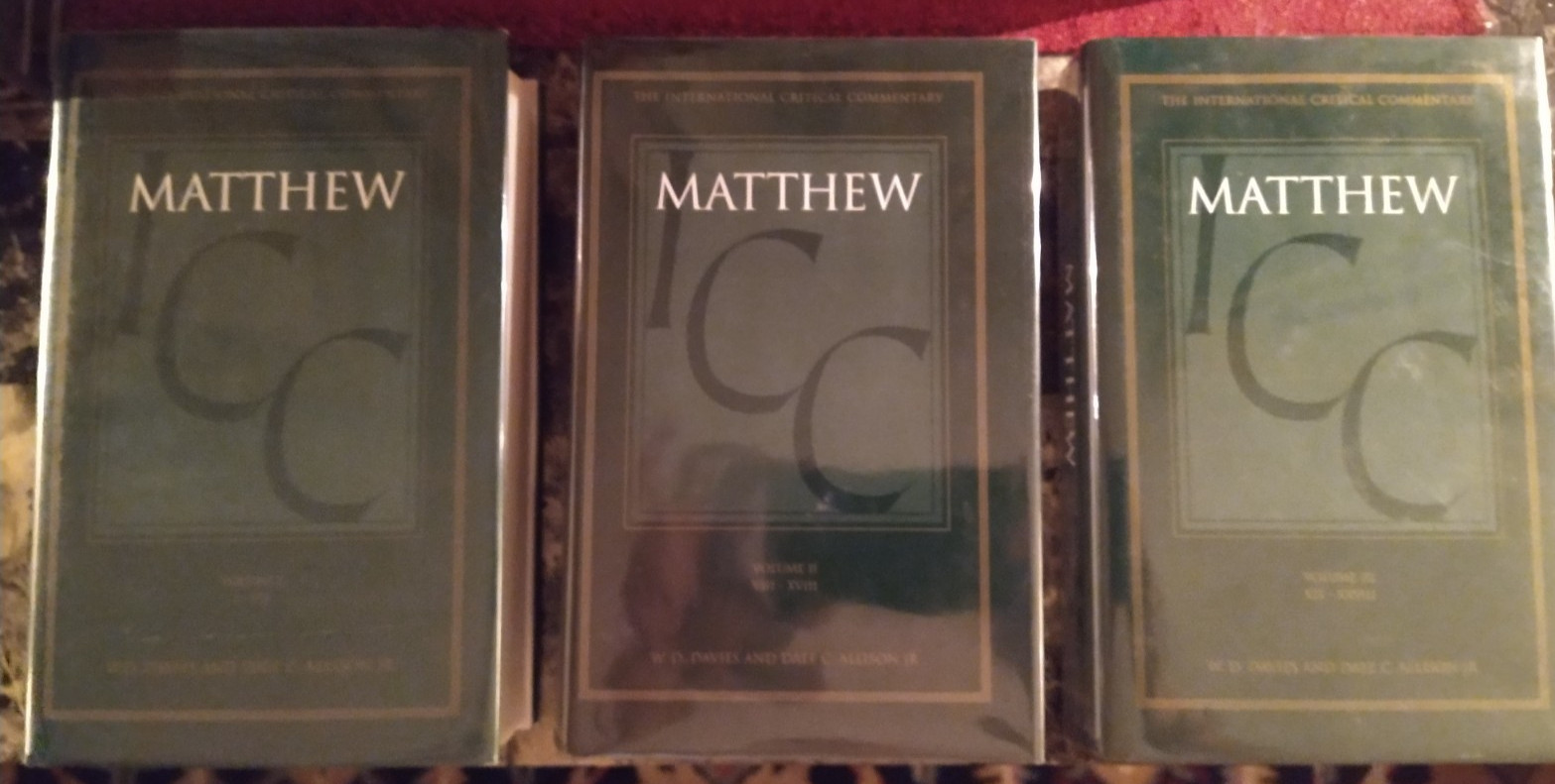 ICC on Matthew, by Davies & Allison, 3 Volume Set, Hardcover with Mylar Covers