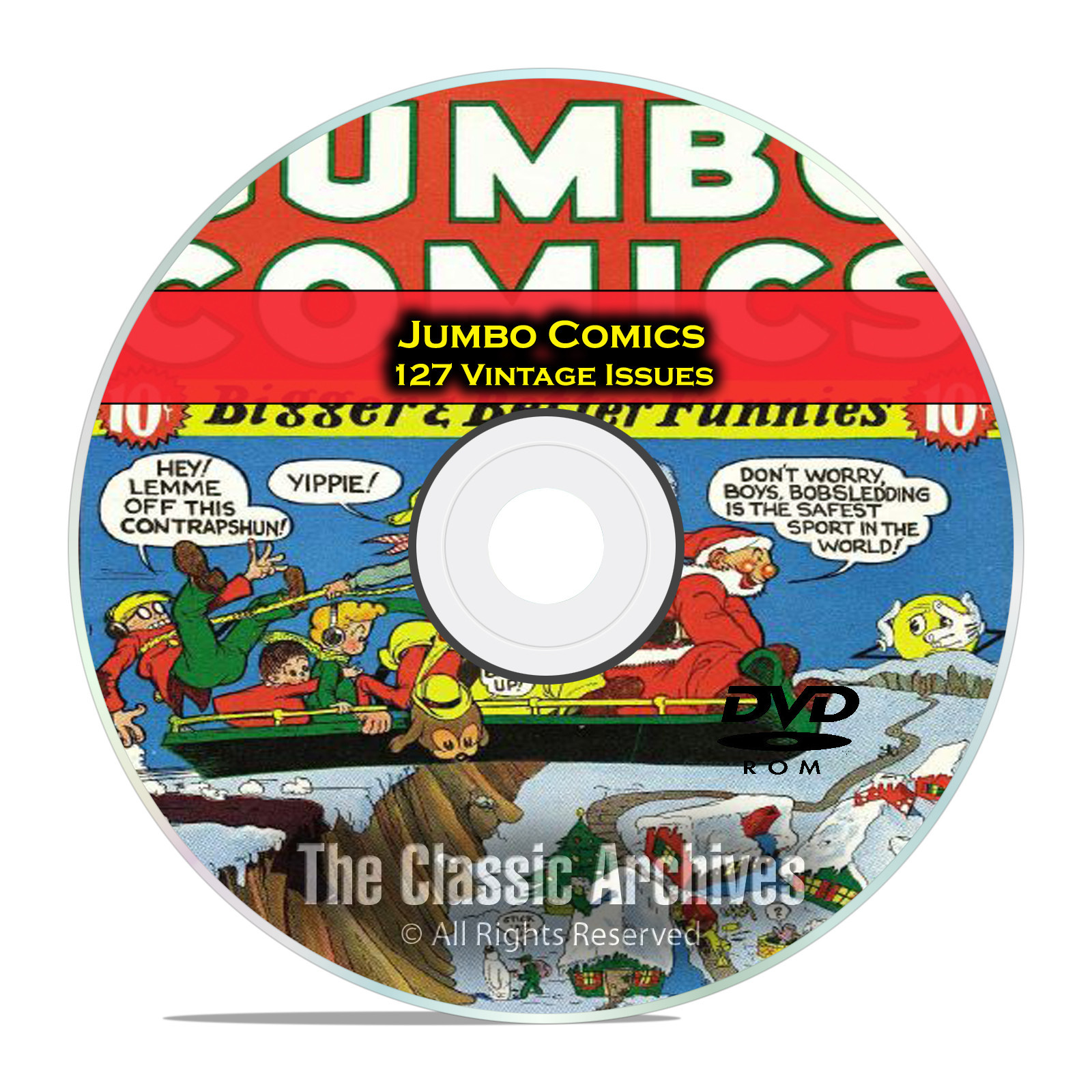 Jumbo Comics, Fiction House, 127 Issues, Vintage Golden Age Comics PDF DVD C80