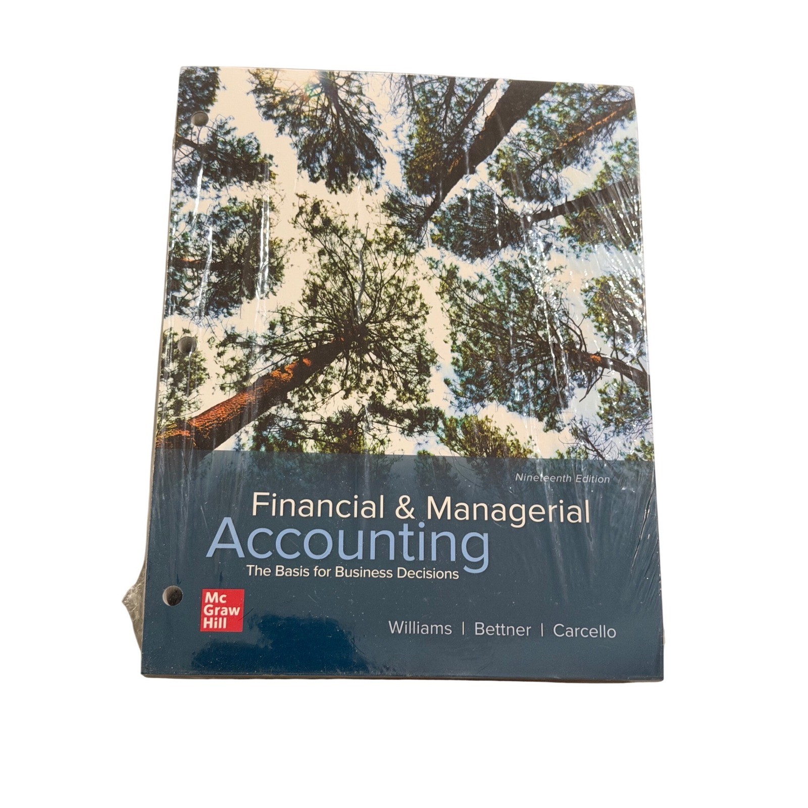 Financial & Managerial Accounting 19th Ed Williams Sealed Looseleaf