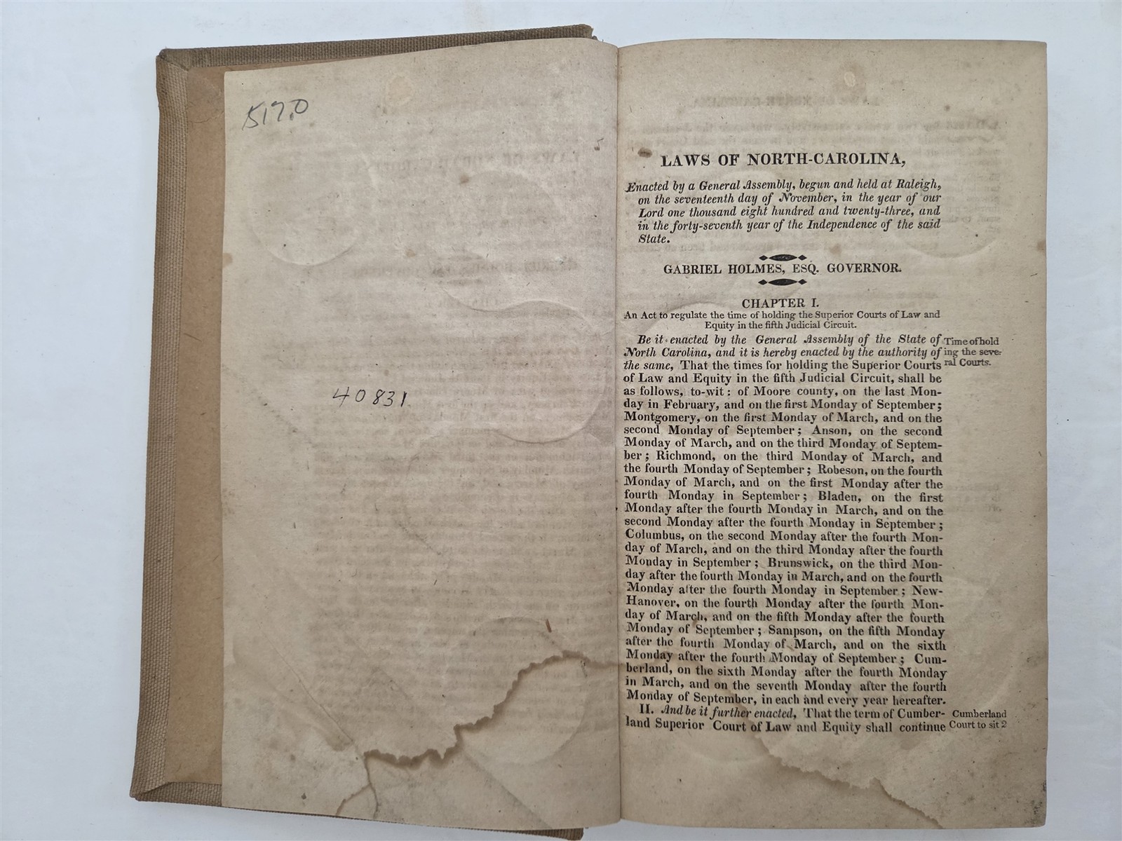 1824 antique NORTH CAROLINA LAW cherokee slavery free person color history