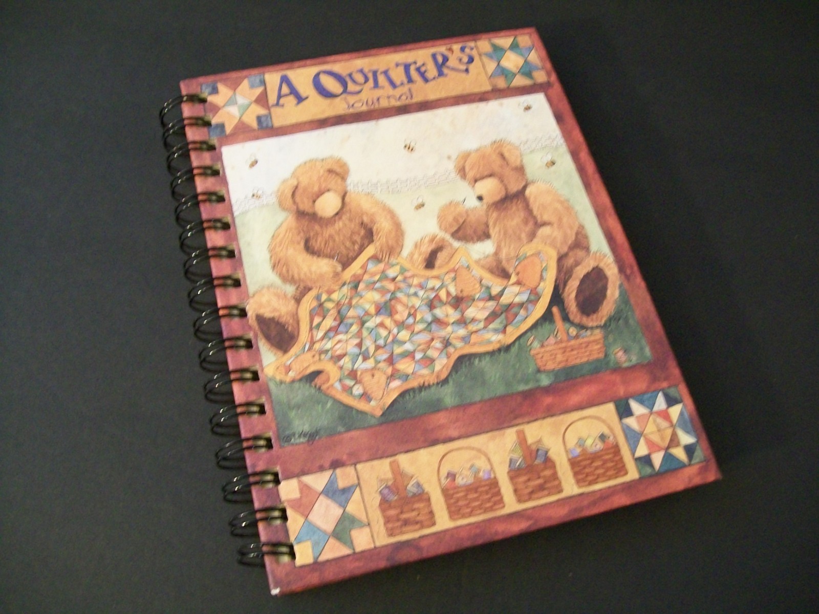 A Quilter’s Journal Hardcover Wire Bound Record Keeping Book 2001