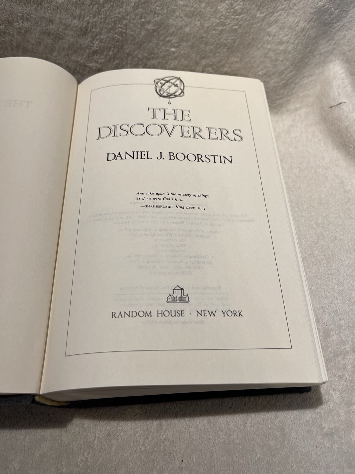 The Discoveries by Daniel J Boorstin – 1983 HC