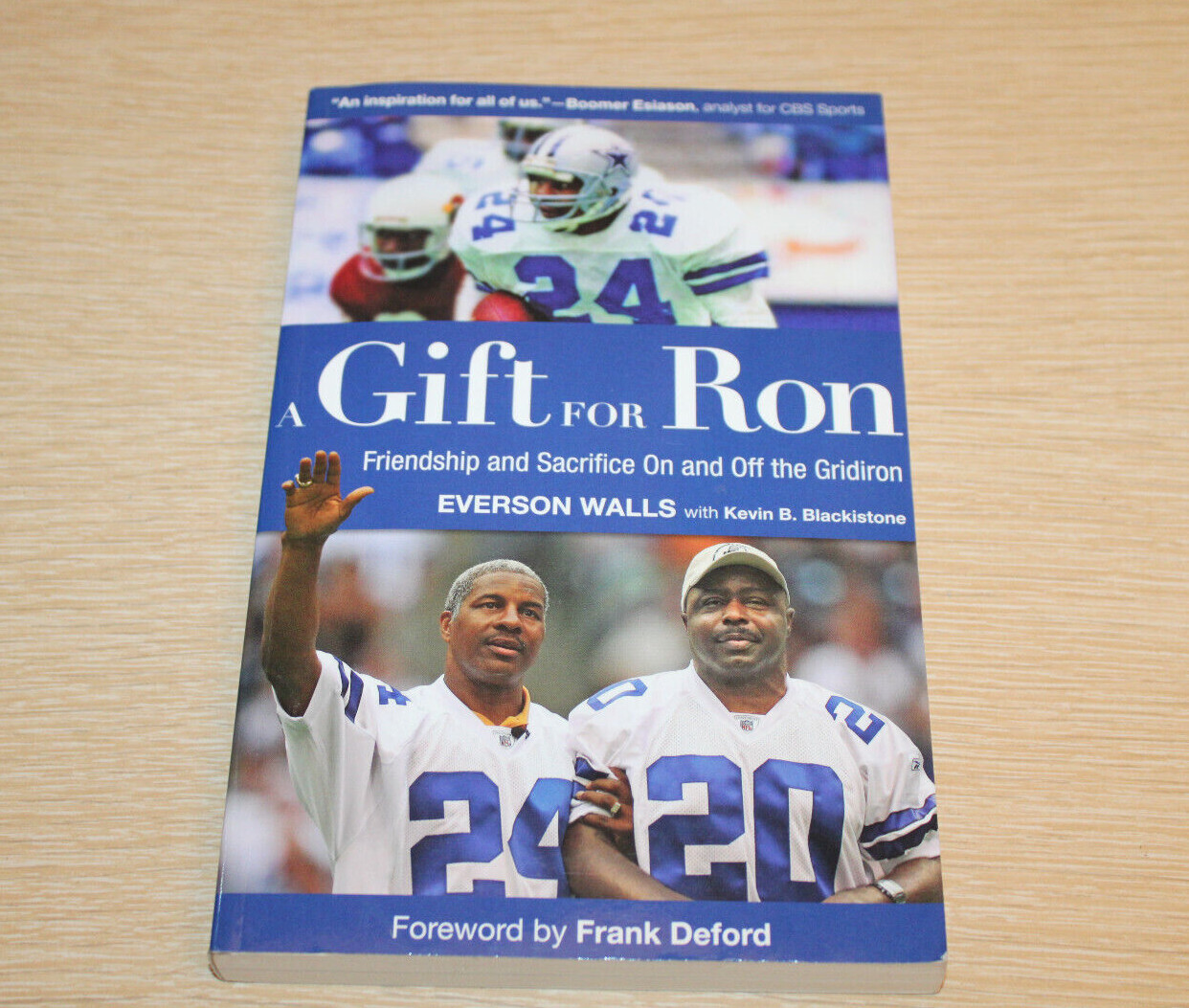 A Gift for Ron Friendship and Sacrifice EVERSON WALLS #24 SIGNED Cowboys NFL