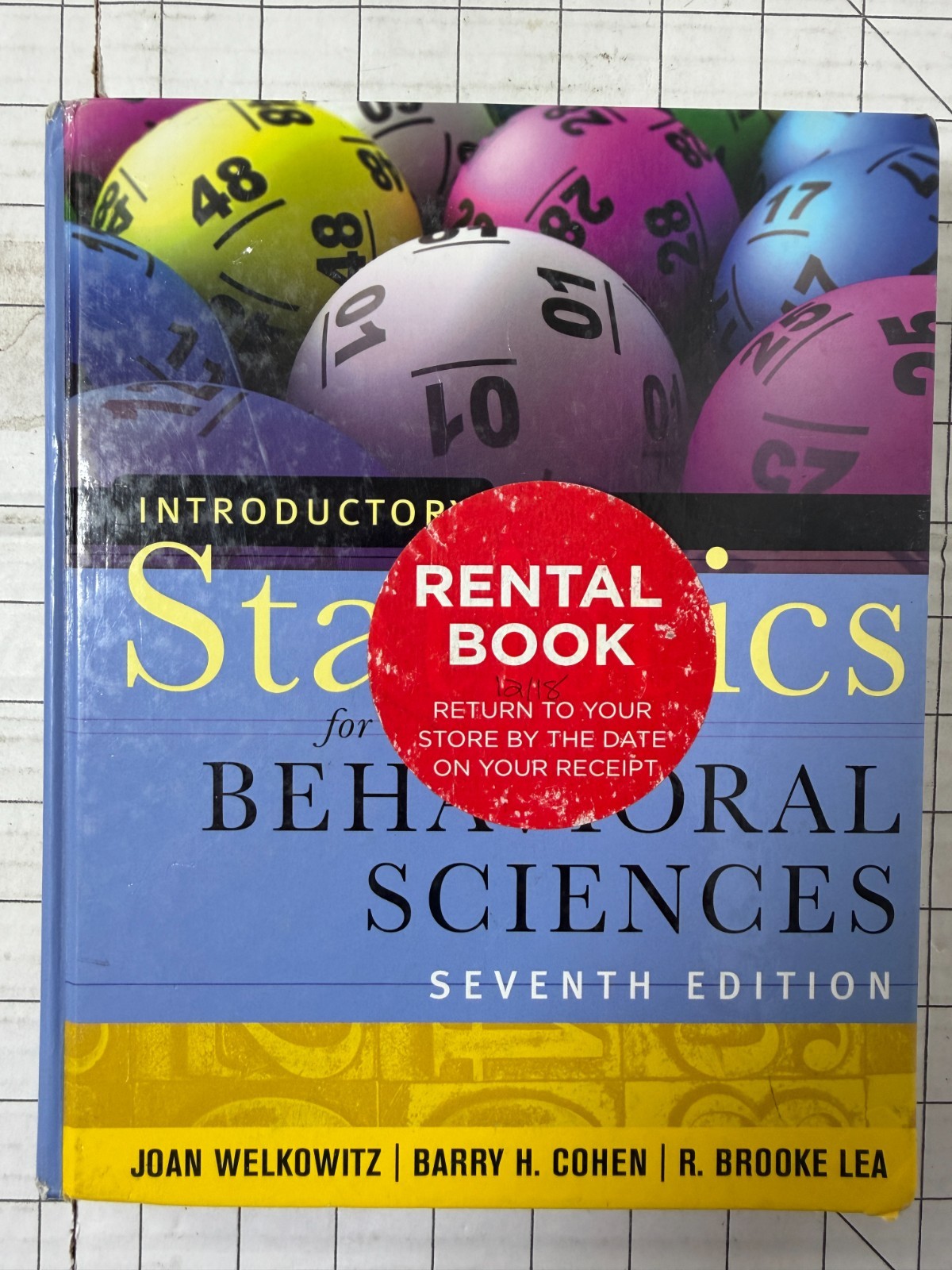 Introductory Statistics for the Behavioral Sciences 7th Edition 2012, Hardcover
