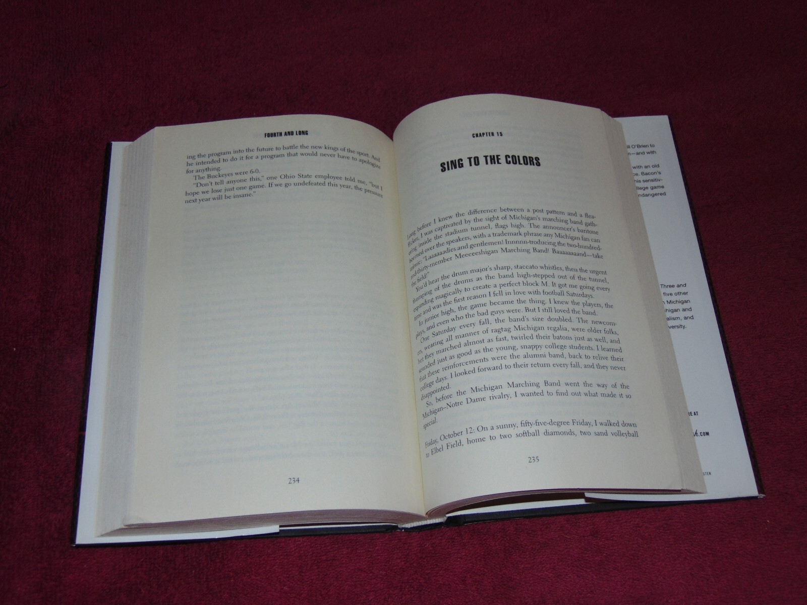 2013 SIGNED HB/DJ « 4th & LONG – FIGHT FOR SOUL OF COLLEGE FOOTBALL » JOHN U BACON