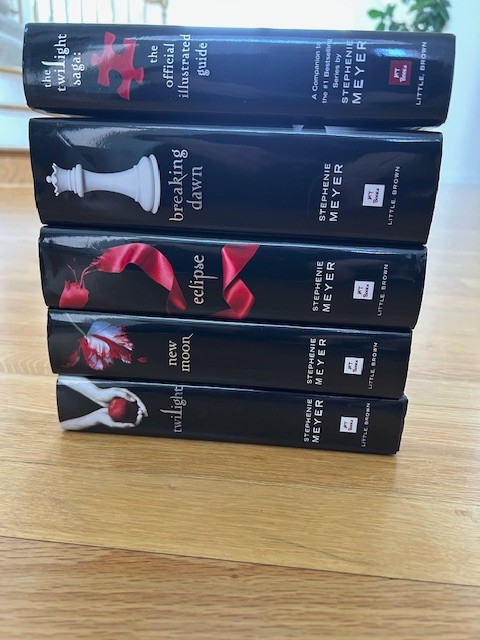 The Twilight Saga 8 BOOKS ALL FIRST ED + Stephenie Meyer SIGNED CARD