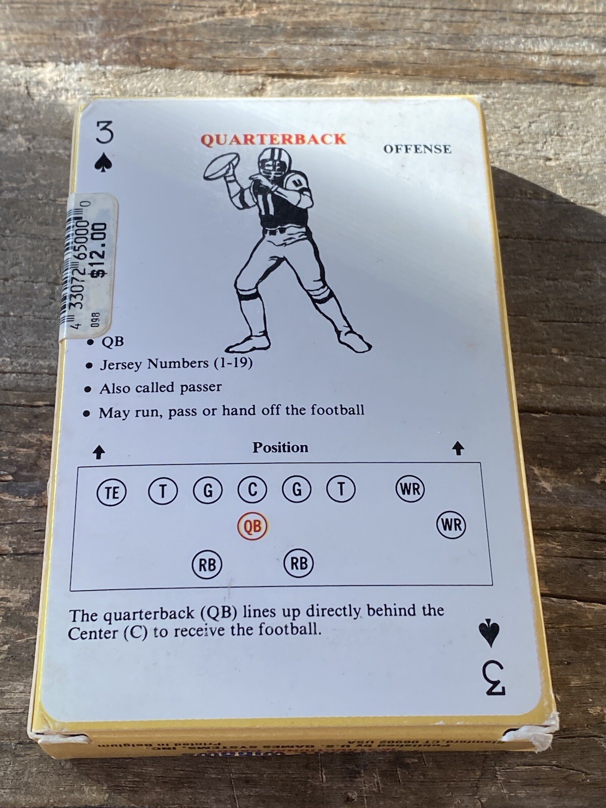 Set of Football Widows (Female or Male) Instructional Cards-Learn football rules