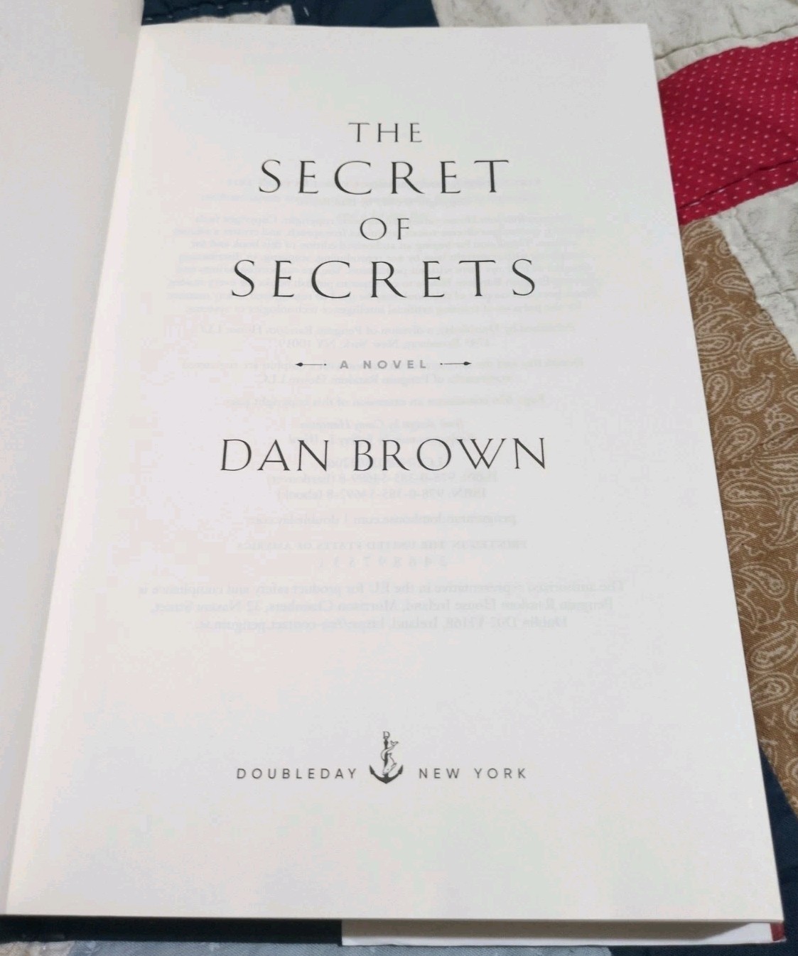 Secret of Secrets Dan Brown Signed First Edition Ptg 2025 Da Vinci Langdon RARE