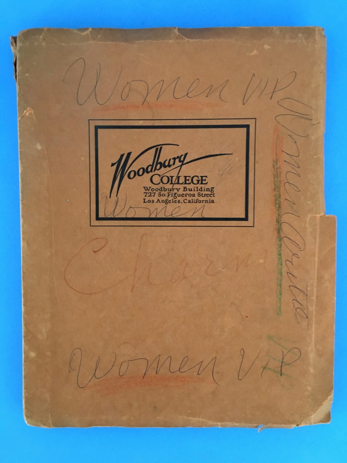 1933 Business School Women&rsquo;s Course Book Hair Fashion Makeup Woodbury College LA
