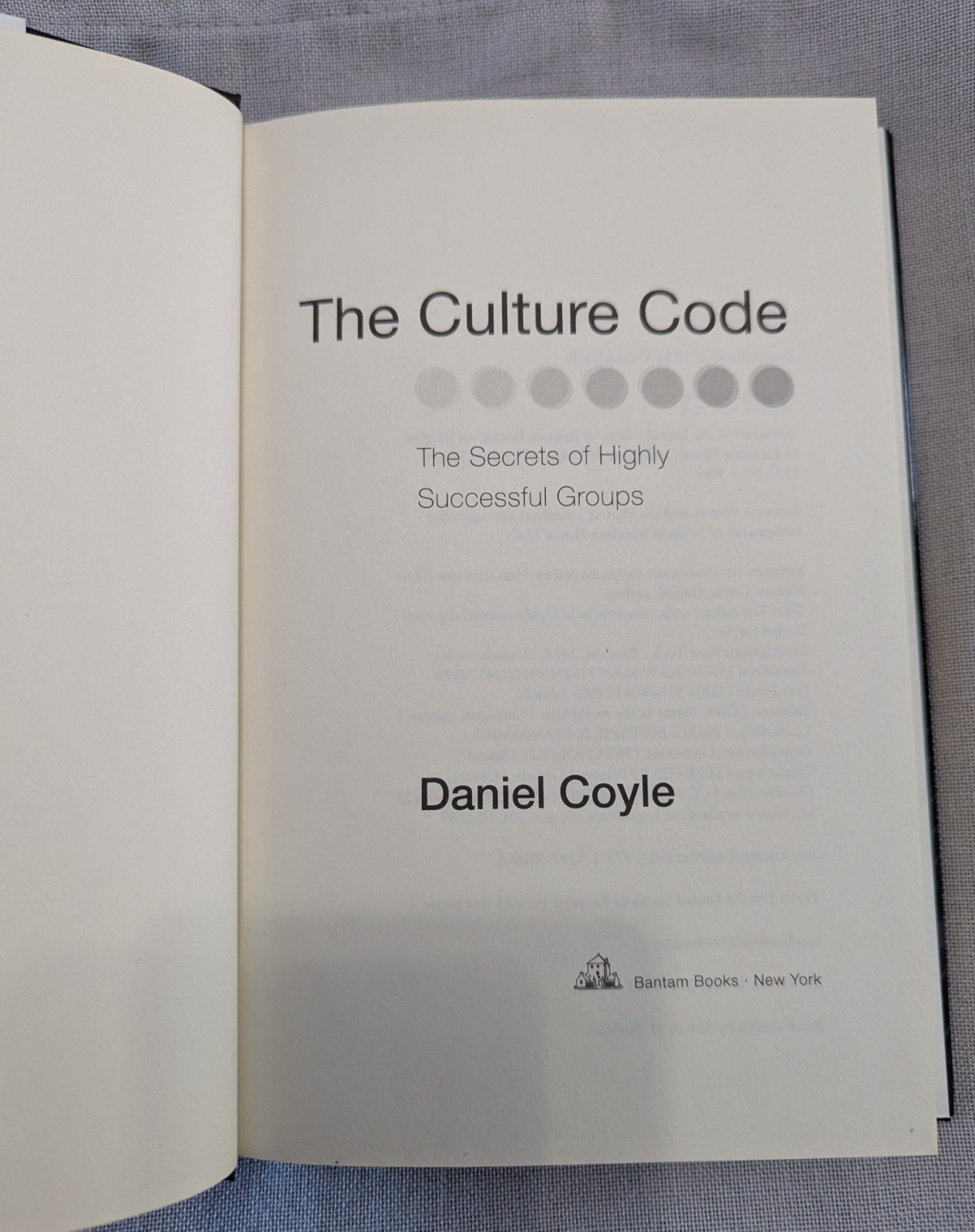 The Culture Code by Daniel Coyle 2018 Hardcover – Worn Dust Jacket & Stains