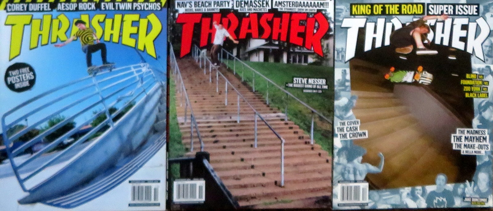 THRASHER Magazine – Skating – Thirteen (13) Issues from 2007 – Complete