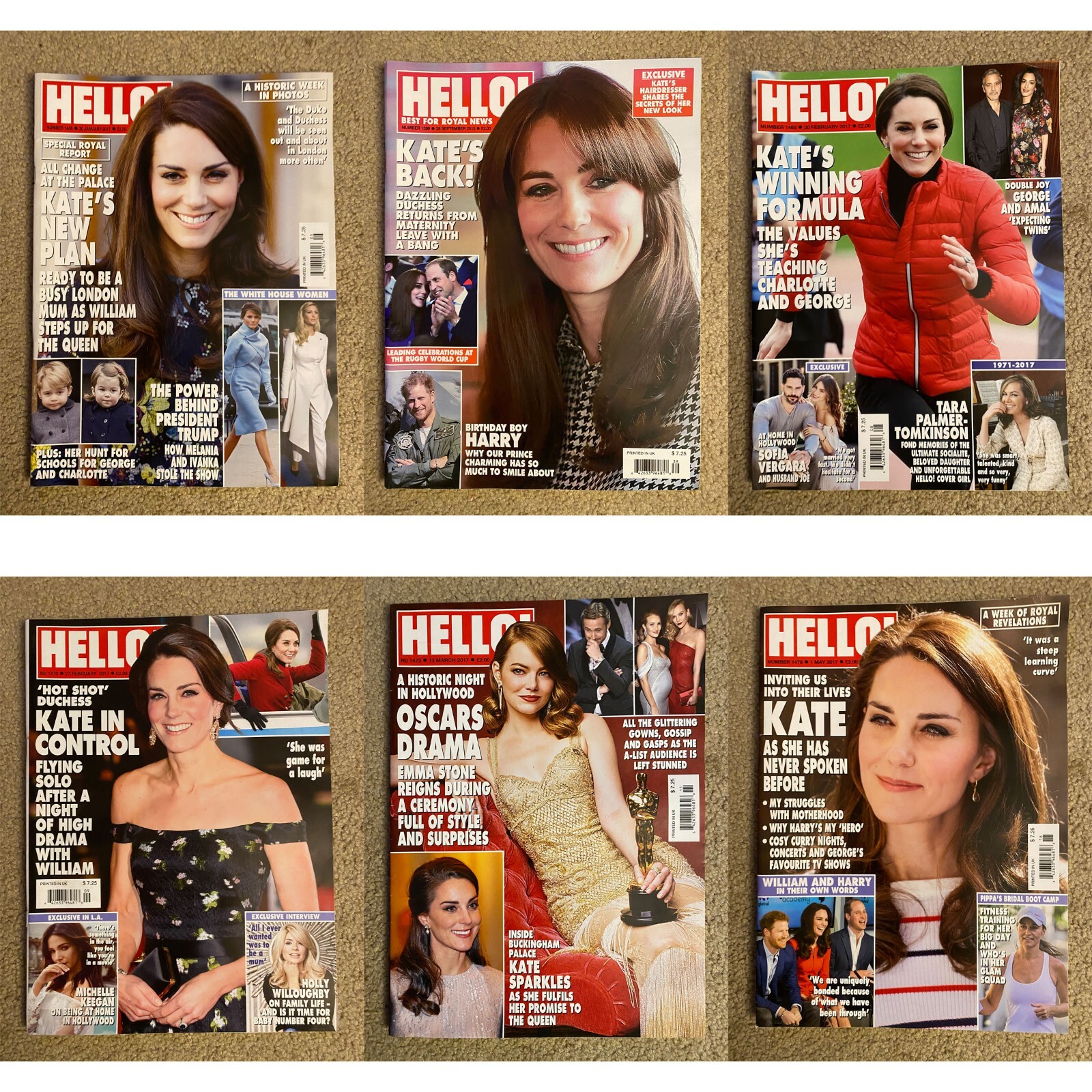 Magazine: Hello: UK United Kingdom royals royalty King Queen Prince England