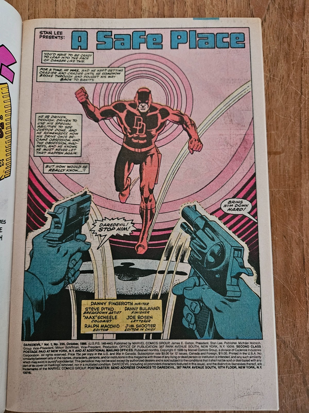 DAREDEVIL #235 MARVEL 1986 HIGH GRADE IN PRISTINE CONDITION NM 9.0
