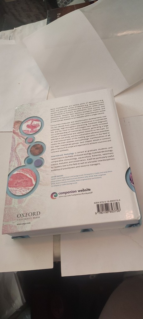 Invertebrate Pathology book OXFORD UNIVERSITY PRESS Christopher Coates 2022 HC