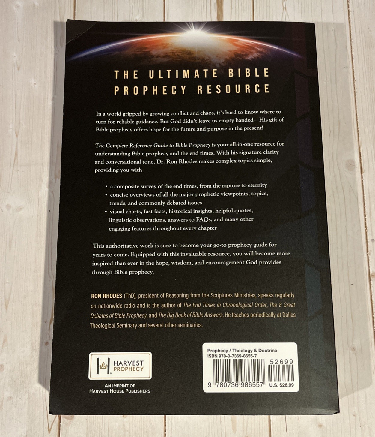 Complete Reference Guide To Bible Prophecy Ron Rhodes 2024 Trade Paperback Book