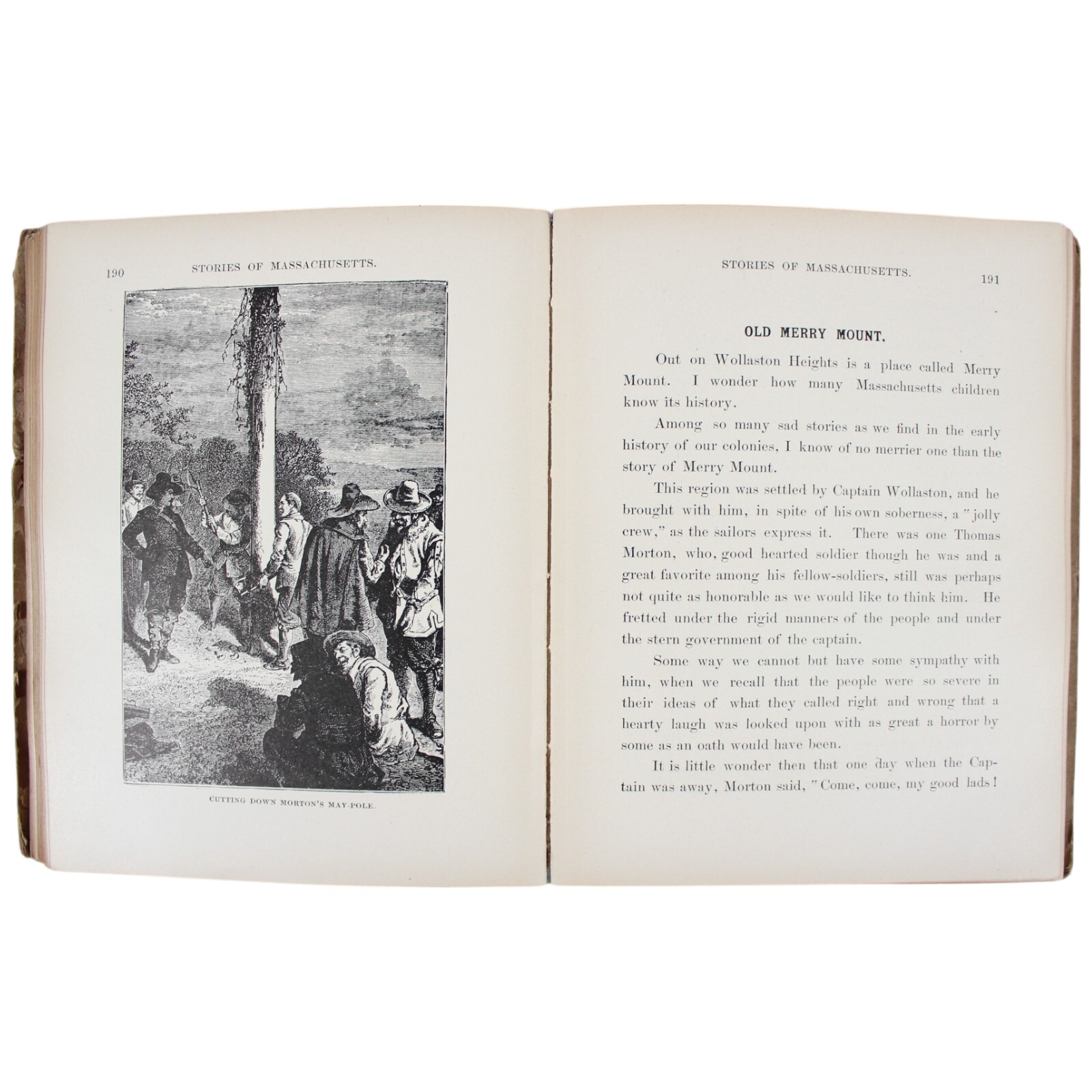 1892 MASSACHUSETTS HISTORY VICTORIAN Children&rsquo;s Americana Illustrated Colonial
