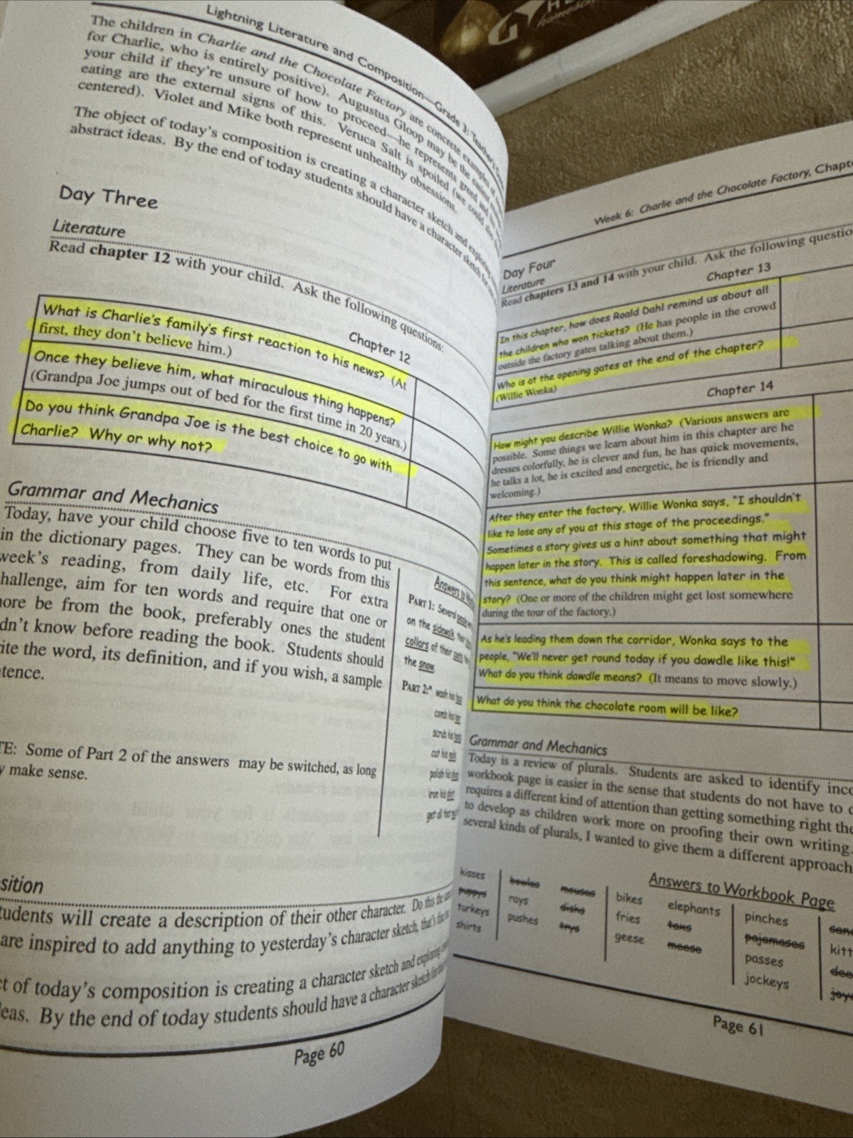 Lightning Literature and Composition Grade 3- Teacher&rsquo;s Guide