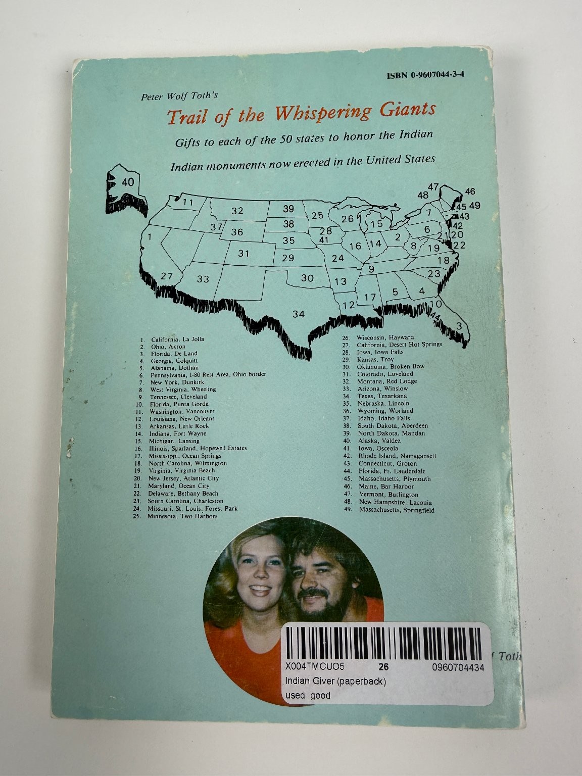 Indian Giver Peter Wolf Toth 1984 4th Ed Signed Native American Art Sculptures