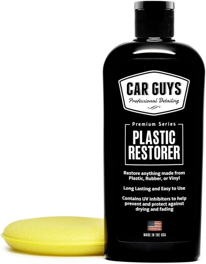 CAR GUYS Plastic Restorer Kit – 8oz Bottle – Revive Plastic, Rubber & Vinyl