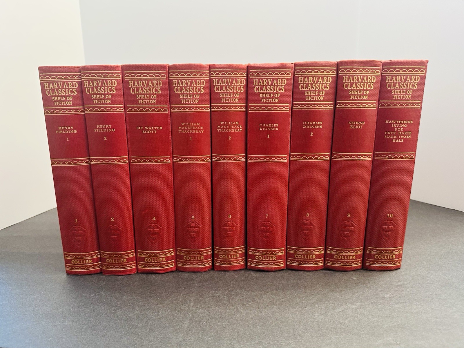 Harvard Classics: Shelf of Fiction Volumes 1-20 (Missing Vol 3) Collier, 1917