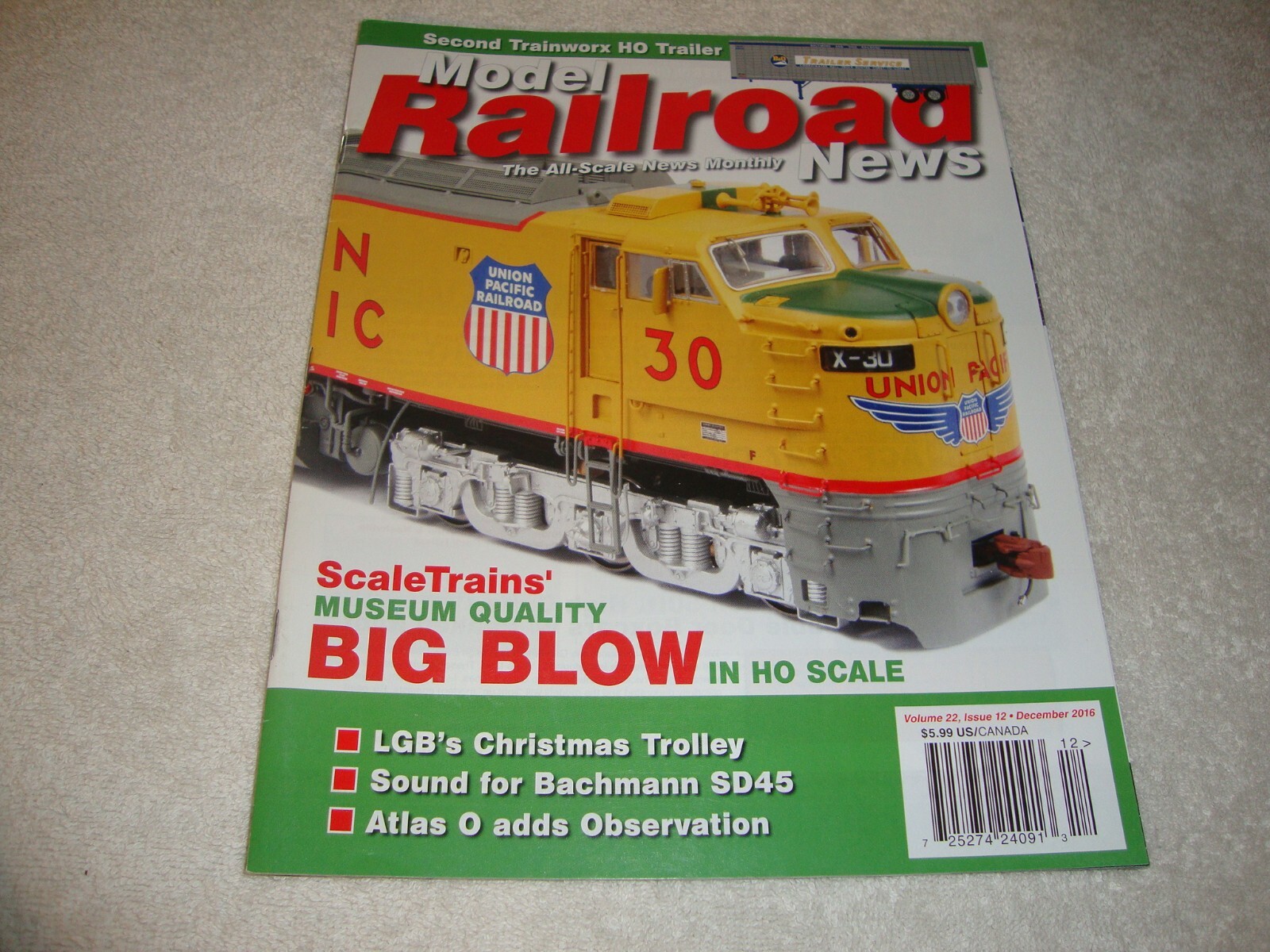 Model Railroad News Magazine December 2016 trains