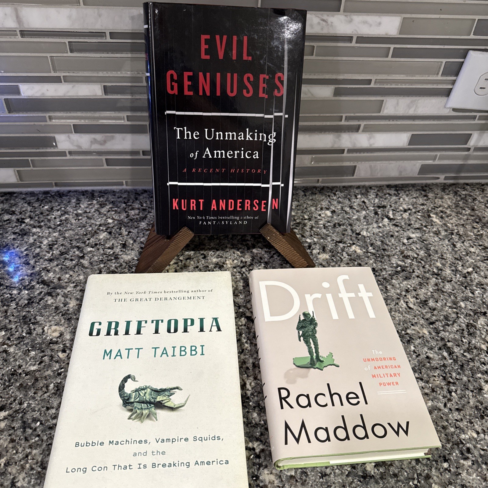 Political Nonfiction 3 Book Lot 1th Edition Taibbi Maddow Andersen Economy Media