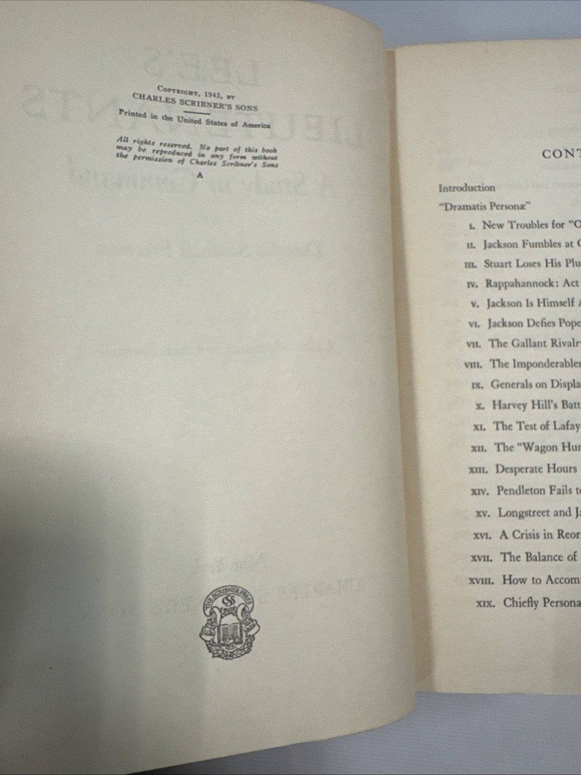 Lee’s Lieutenants by Douglas Southall Freeman 3 Vol, 1st Print, 1942-44 Signed