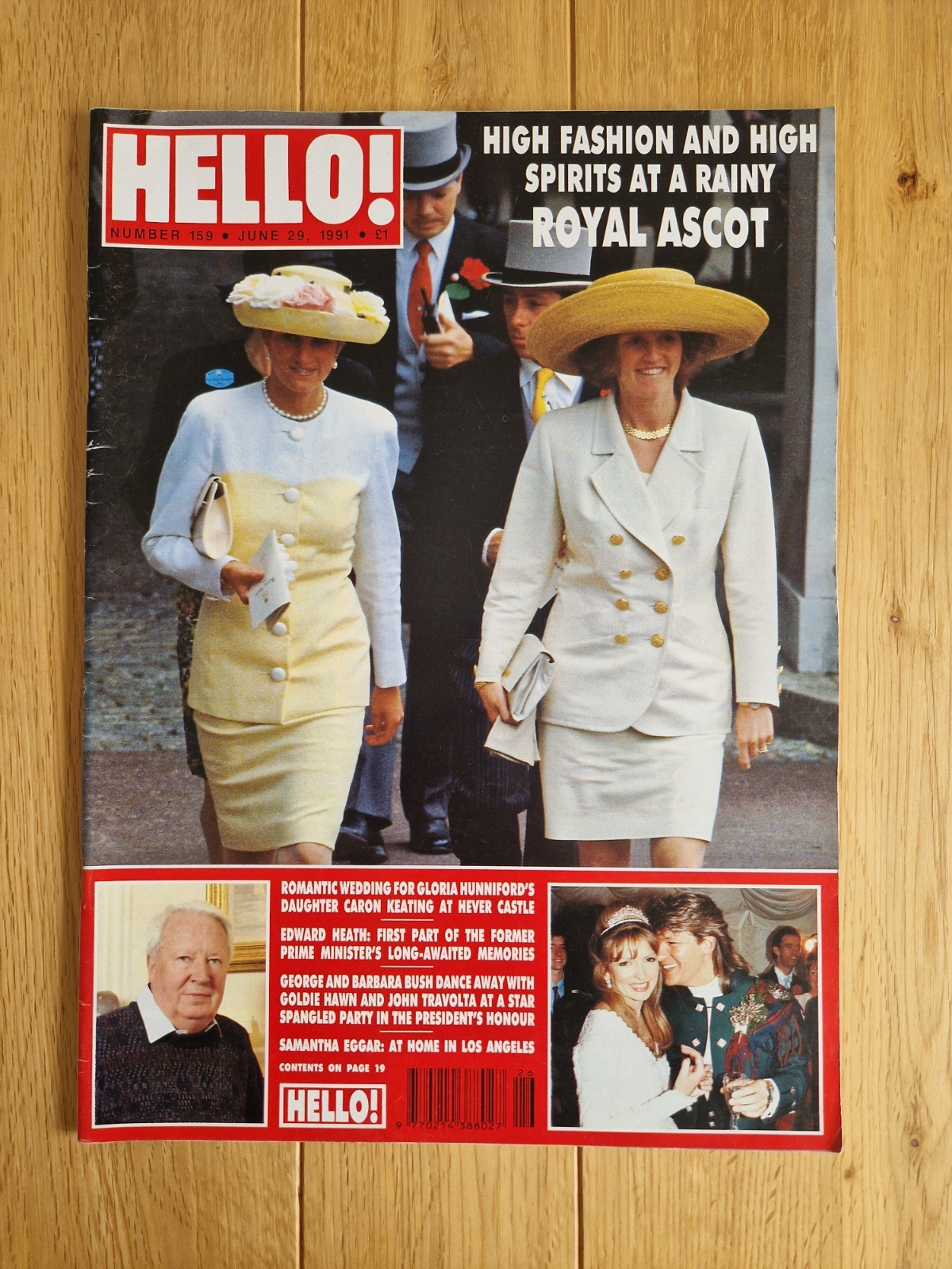 Hello! Magazine 29 June 1991 Issue Number 159 VG+ Princess Diana Royal Ascot