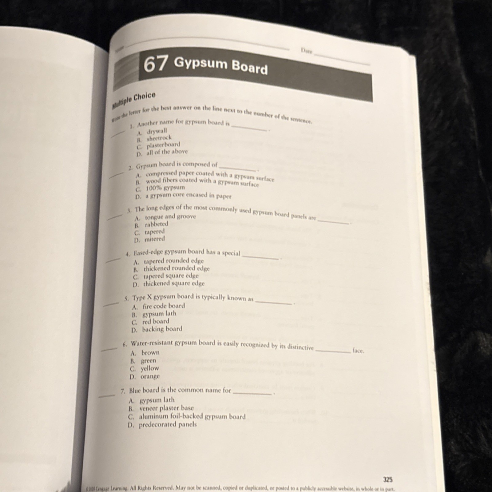 Cengage Carpentry Workbook 7th Edition by Floyd Vogt, English, 2019, 104 Pages