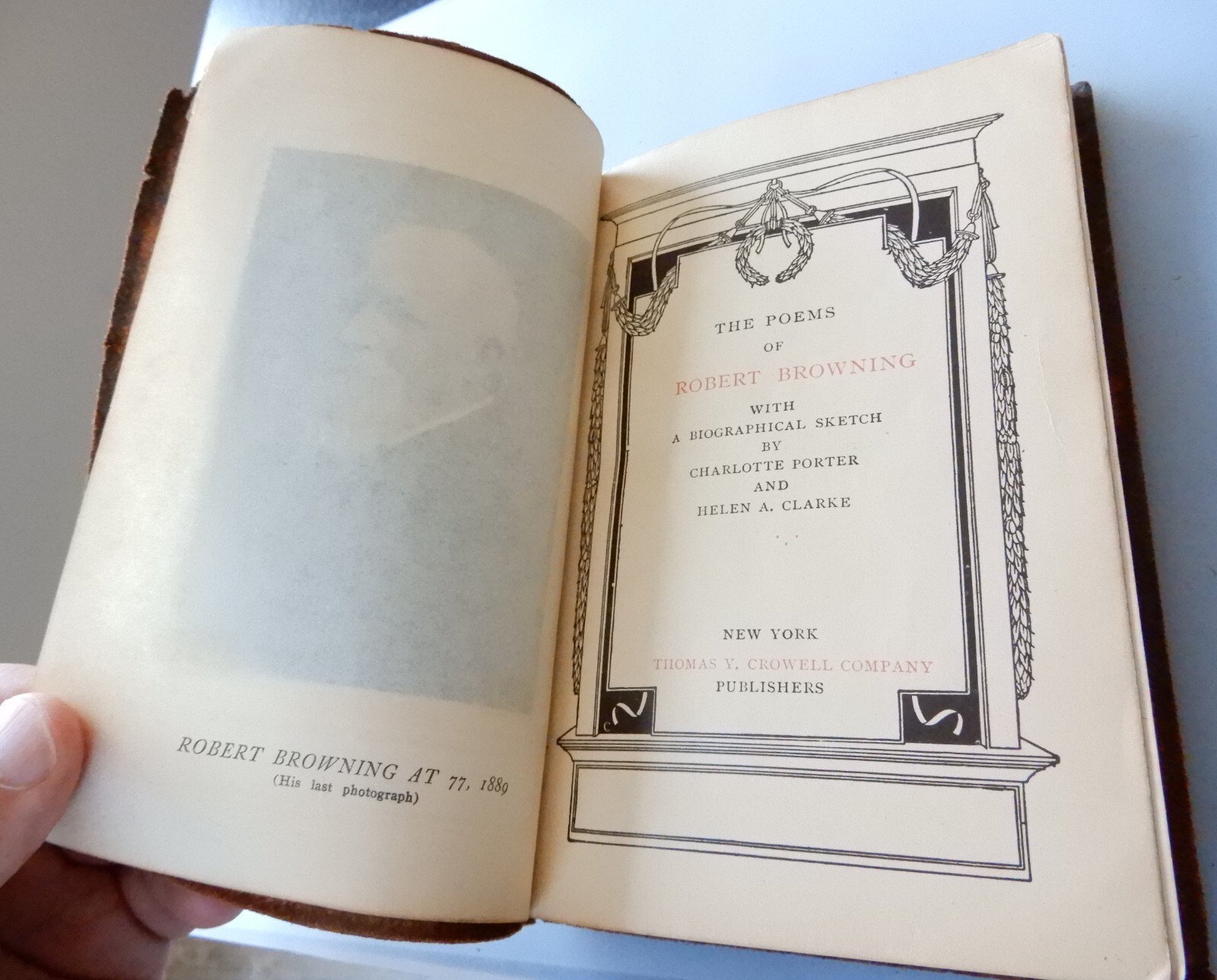 ROBERT BROWNING’S POEMS printed 1896, 512 pages – all pages are intact