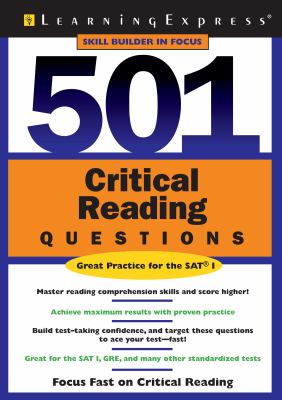 501 Critical Reading Questions; 501- paperback, 1576855104, LearningExpress LLC