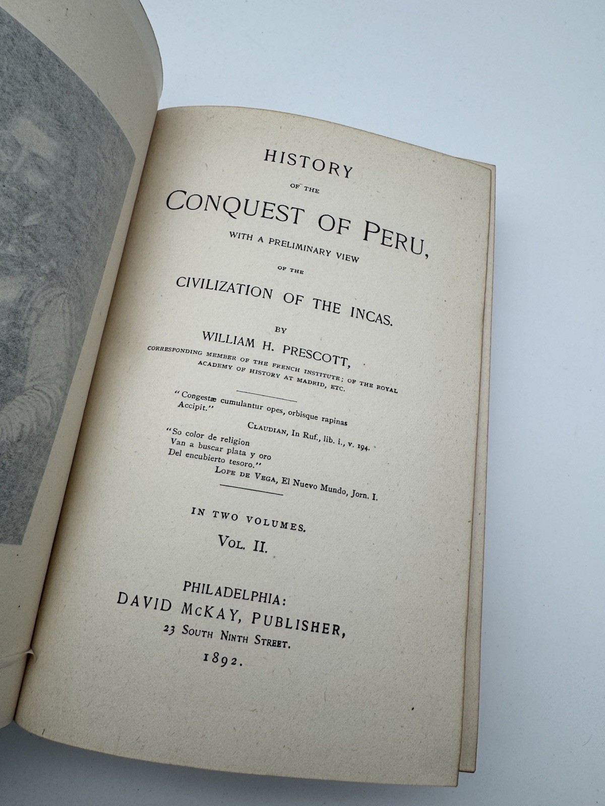 History of the Conquest of Peru by William Prescott 1892, 2 Volumes