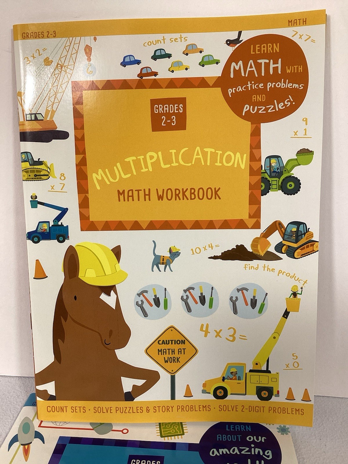 Our Amazing World & Math Learning Workbooks 32 Pages Grades 2-3 Lot Educational
